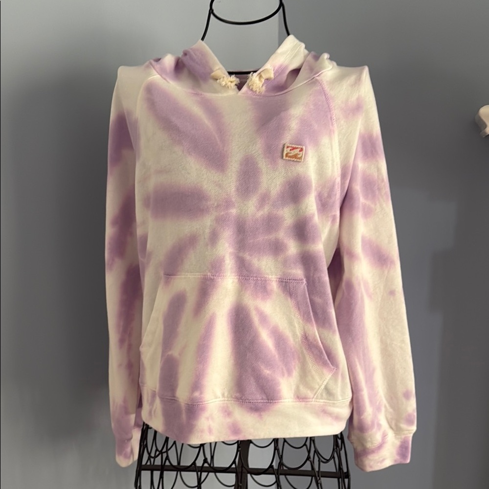 Billabong Lavender Tie-Dye Hoodie Sweater